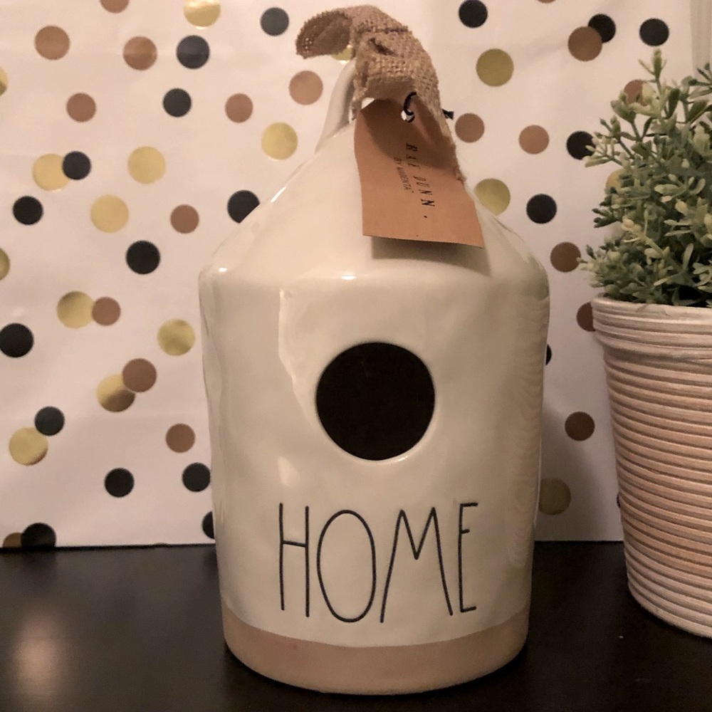 Rae Dunn HOME Burlap Ribbon Bird House